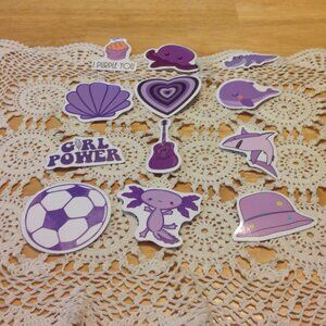 Purple Lovers scrapbook, crafts stickers